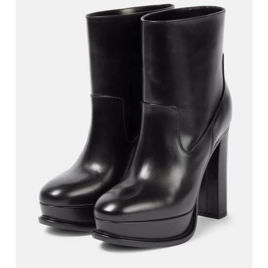 Alexander McQueen Platform Patent Leather Ankle Boots 4 Alexander McQueen Platform Patent Leather Ankle Boots - Image 4