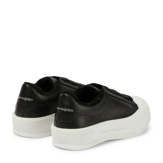 Alexander McQueen Shearling-lined Leather Sneakers 2 Alexander McQueen Shearling-lined Leather Sneakers - Image 2