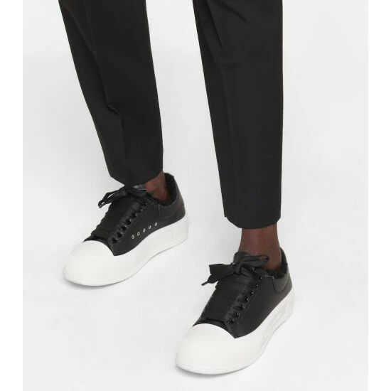 Alexander McQueen Shearling-lined Leather Sneakers 3 Alexander McQueen Shearling-lined Leather Sneakers - Image 3