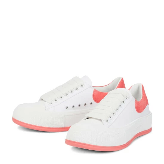 Alexander McQueen Deck Plimsoll Canvas Sneakers 4 Alexander McQueen Deck Plimsoll Canvas Sneakers - Image 4