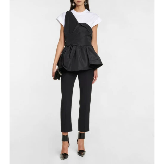 Alexander McQueen Mid-rise Slim Crêpe Pants 1 Alexander McQueen Mid-rise Slim Crêpe Pants