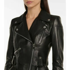 Alexander McQueen Peplum Leather Biker Jacket -Alexander McQueen Sales Store unnamed file 1185