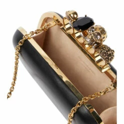 Alexander McQueen Four Ring Embellished Clutch