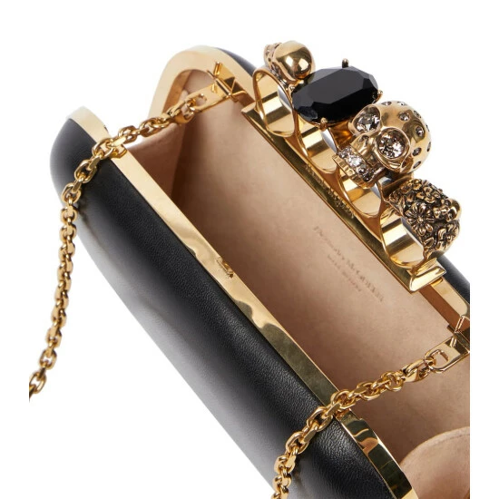 Alexander McQueen Four Ring Embellished Clutch 1 Alexander McQueen Four Ring Embellished Clutch