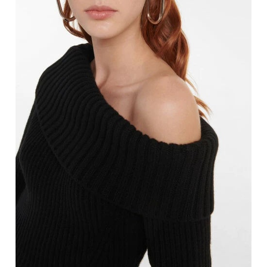 Alexander McQueen One-shoulder Wool And Cashmere Sweater 4 Alexander McQueen One-shoulder Wool And Cashmere Sweater - Image 4