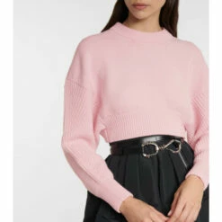 Alexander McQueen Cropped Wool Sweater 5 Alexander McQueen Cropped Wool Sweater -Alexander McQueen Sales Store unnamed file 1226