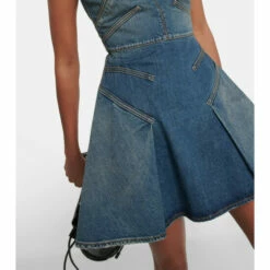 Alexander McQueen Cutout Denim Minidress -Alexander McQueen Sales Store unnamed file 124