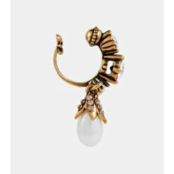Alexander McQueen Embellished Pearl Single Ear Cuff