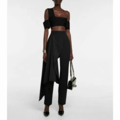 Alexander McQueen One-shoulder Jersey Bralette