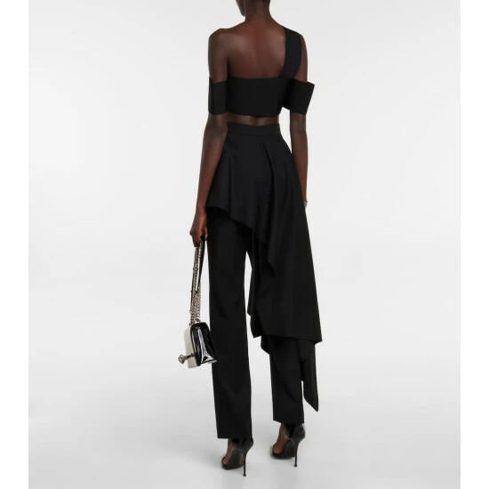 Alexander McQueen One-shoulder Jersey Bralette 2 Alexander McQueen One-shoulder Jersey Bralette - Image 2