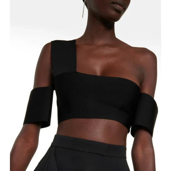 Alexander McQueen One-shoulder Jersey Bralette 3 Alexander McQueen One-shoulder Jersey Bralette - Image 3