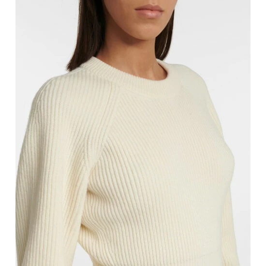 Alexander McQueen Ribbed-knit Wool Peplum Sweater 3 Alexander McQueen Ribbed-knit Wool Peplum Sweater - Image 3