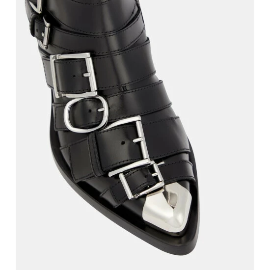 Alexander McQueen Punk Buckle Leather Boots 5 Alexander McQueen Punk Buckle Leather Boots - Image 5