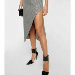 Alexander McQueen Houndstooth Wool Midi Dress -Alexander McQueen Sales Store unnamed file 1308