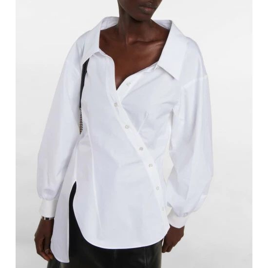 Alexander McQueen Asymmetric Cotton Poplin Shirt 3 Alexander McQueen Asymmetric Cotton Poplin Shirt - Image 3