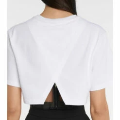 Alexander McQueen Corset-trimmed Cotton Cropped T-shirt -Alexander McQueen Sales Store unnamed file 1331