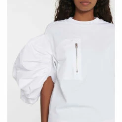 Alexander McQueen Puff Sleeve Cotton T-shirt -Alexander McQueen Sales Store unnamed file 1338