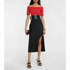 Alexander McQueen Wool And Mohair Midi Skirt