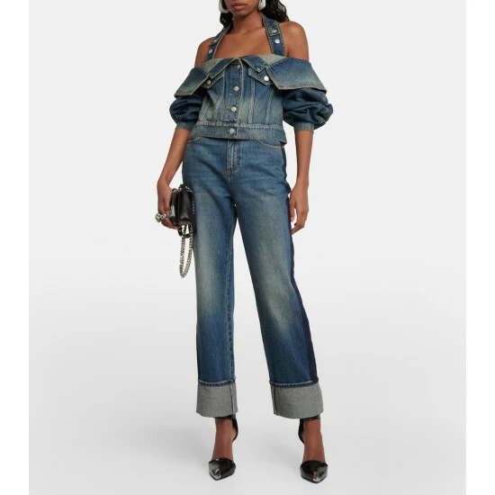 Alexander McQueen High-rise Straight Jeans 1 Alexander McQueen High-rise Straight Jeans