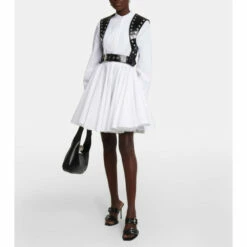 Alexander McQueen Cotton Long-sleeve Minidress