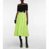 Alexander McQueen Cotton Poplin Midi Skirt