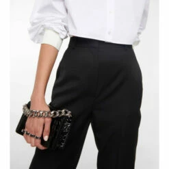 Alexander McQueen High-rise Tapered Wool Hopsack Pants -Alexander McQueen Sales Store unnamed file 1431