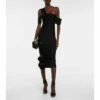 Alexander McQueen Asymmetric Cutout Midi Dress