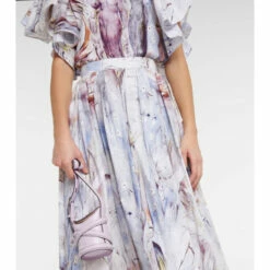 Alexander McQueen Printed Cotton Midi Skirt -Alexander McQueen Sales Store unnamed file 1450