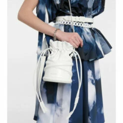 Alexander McQueen Soft Curve Leather Bucket Bag