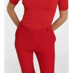 Alexander McQueen Mid-rise Flared Crêpe Pants 6 Alexander McQueen Mid-rise Flared Crêpe Pants -Alexander McQueen Sales Store unnamed file 1504