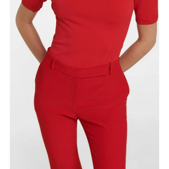 Alexander McQueen Mid-rise Flared Crêpe Pants 3 Alexander McQueen Mid-rise Flared Crêpe Pants - Image 3