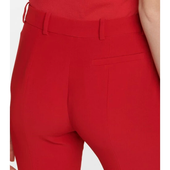 Alexander McQueen Mid-rise Flared Crêpe Pants 4 Alexander McQueen Mid-rise Flared Crêpe Pants - Image 4