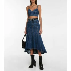 Alexander McQueen Denim Bralette