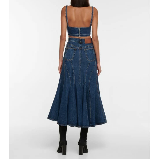 Alexander McQueen Denim Bralette 2 Alexander McQueen Denim Bralette - Image 2