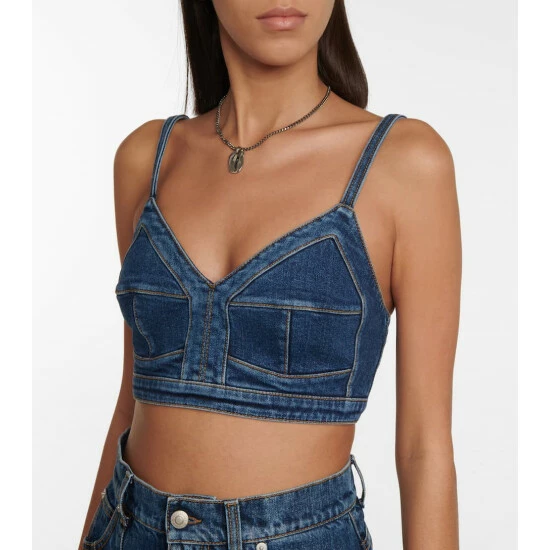 Alexander McQueen Denim Bralette 3 Alexander McQueen Denim Bralette - Image 3