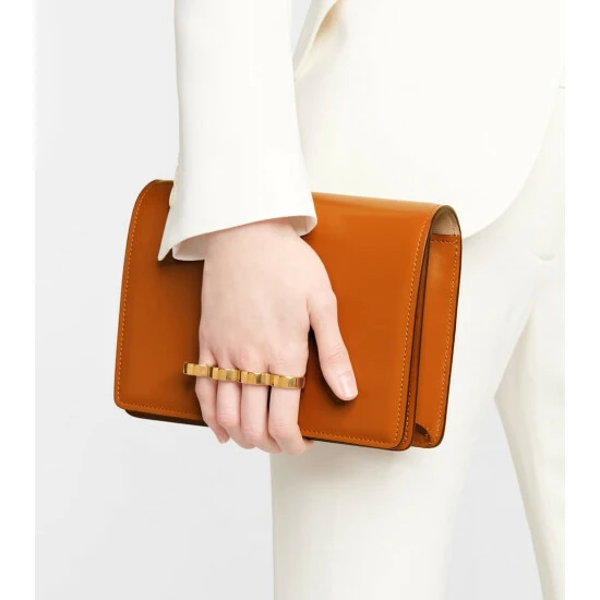 Alexander McQueen Four Ring Leather Shoulder Bag 1 Alexander McQueen Four Ring Leather Shoulder Bag