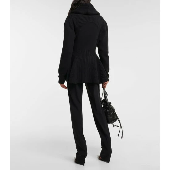 Alexander McQueen Peplum Wool Cardigan 2 Alexander McQueen Peplum Wool Cardigan - Image 2