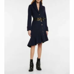Alexander McQueen Wool Cardigan Midi Dress