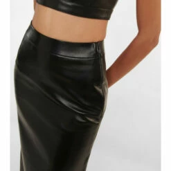 Alexander McQueen Leather Midi Skirt -Alexander McQueen Sales Store unnamed file 1551