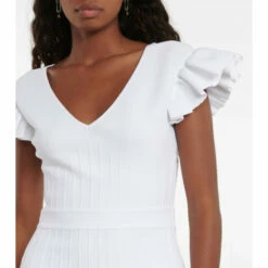 Alexander McQueen Ruffle-trimmed Midi Dress -Alexander McQueen Sales Store unnamed file 1554