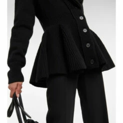 Alexander McQueen Peplum Wool Cardigan 7 Alexander McQueen Peplum Wool Cardigan -Alexander McQueen Sales Store unnamed file 156