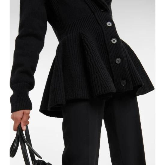 Alexander McQueen Peplum Wool Cardigan 4 Alexander McQueen Peplum Wool Cardigan - Image 4