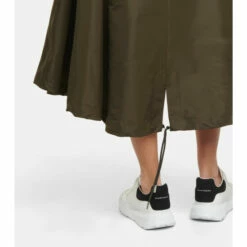 Alexander McQueen Cotton Jersey And Faille Midi Dress -Alexander McQueen Sales Store unnamed file 1574