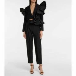 Alexander McQueen High-rise Tapered Wool Pants