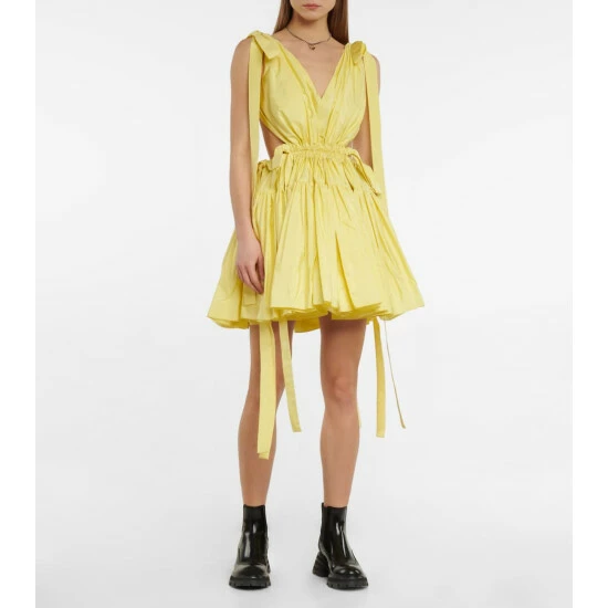Alexander McQueen Pleated Polyfaille Minidress 1 Alexander McQueen Pleated Polyfaille Minidress