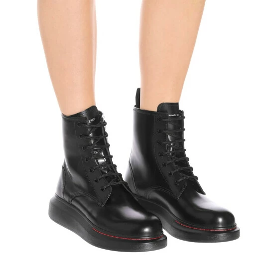 Alexander McQueen Leather Ankle Boots 3 Alexander McQueen Leather Ankle Boots - Image 3