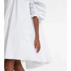 Alexander McQueen Puff-sleeved Cotton Minidress -Alexander McQueen Sales Store unnamed file 1602