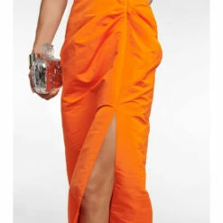 Alexander McQueen Off-shoulder Faille Maxi Dress -Alexander McQueen Sales Store unnamed file 1615