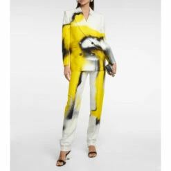 Alexander McQueen Printed Cady Blazer