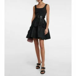 Alexander McQueen Ruffled Polyfaille Minidress